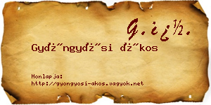 Gyöngyösi Ákos névjegykártya