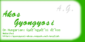 akos gyongyosi business card