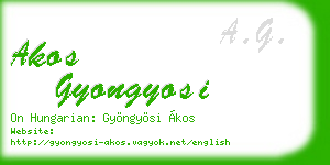 akos gyongyosi business card